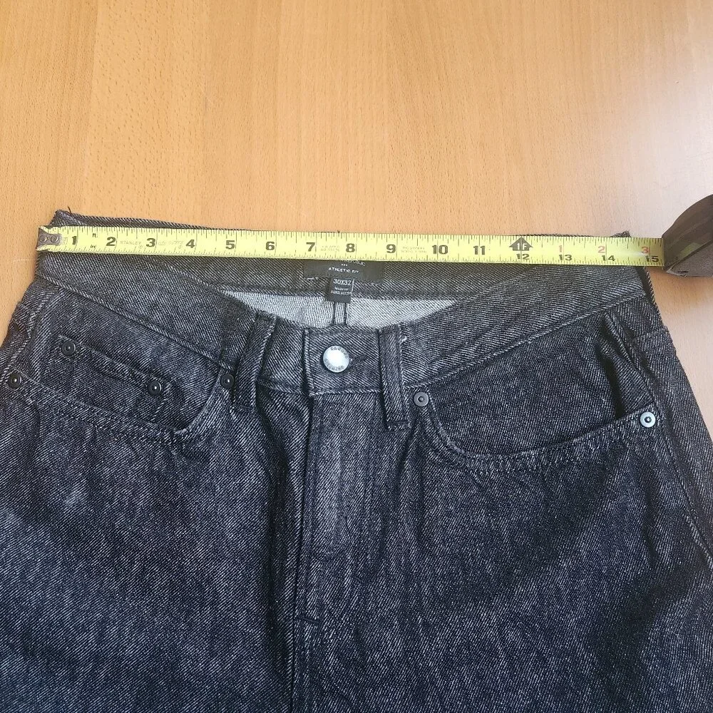 Banana Republic Athletic Fit Jeans Mens 30x32 Black Wash Stretch Slim Taper